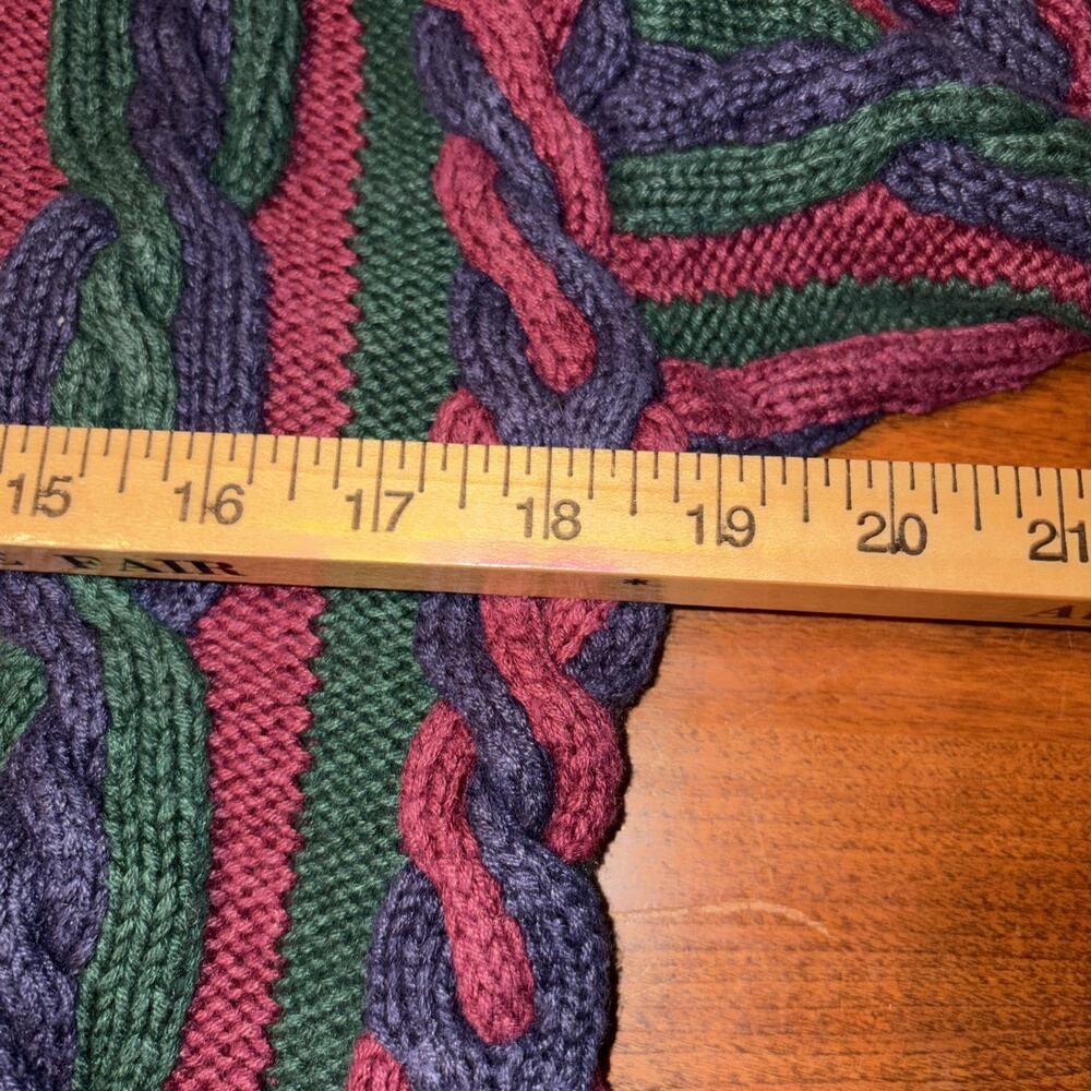 Vintage 90s Men’s Northern Isles Hand Knit Pullover Sweater Size Medium Colorful - Picture 5 of 5